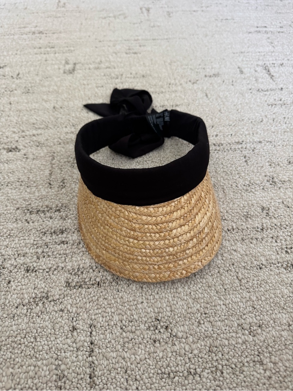 H&M Straw Visor with Black Band